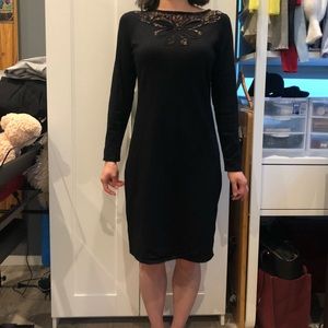 Black Lacy Dress Made in France - Warm, Stretchy
